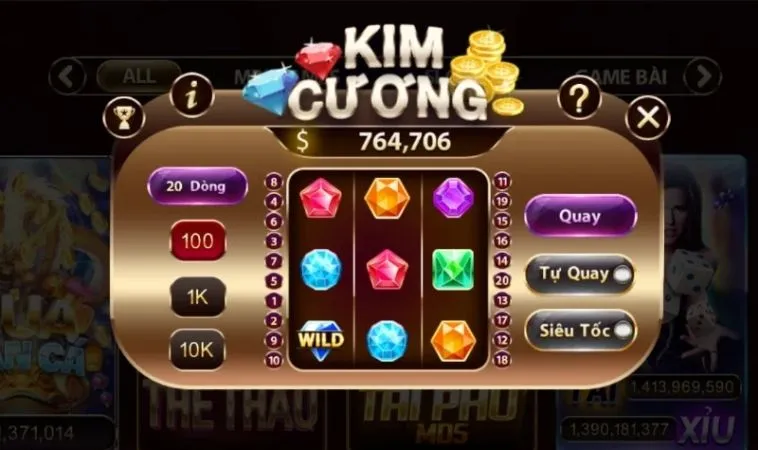 Giao diện chơi Kim Cương tại nhà cái 2Bong88